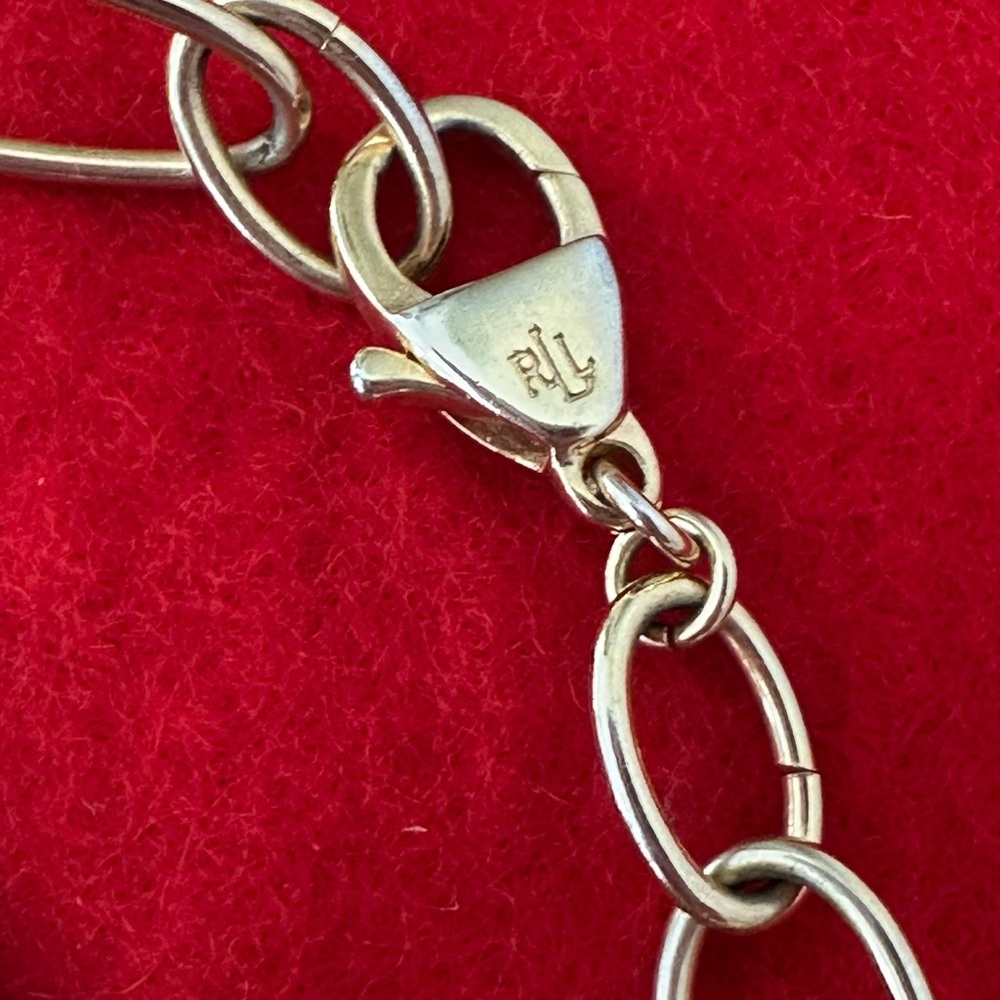 Long Gold Ralph Lauren Paper Clip Necklace